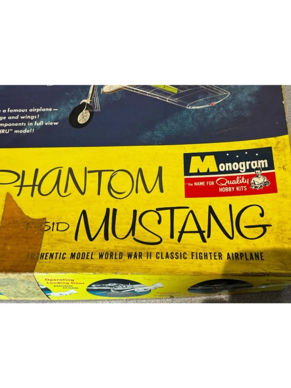Monogram Phantom P-51D Mustang Transparent Airplane Model Kit Motorized